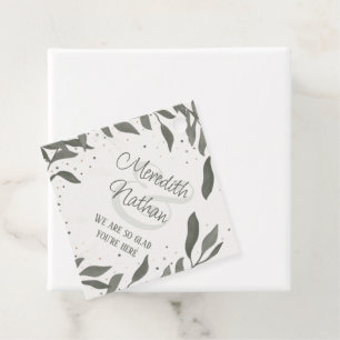 Wedding Leaves Simple Modern Trendy Inspirivity Favour Tags