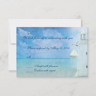 Wedding Lighthouse RSVP Card