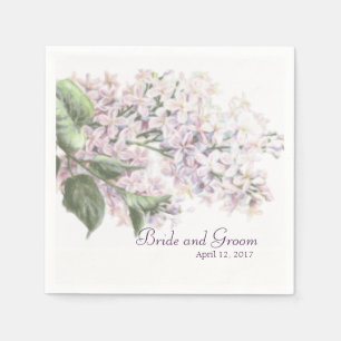 Wedding Lilac Blooms Napkin