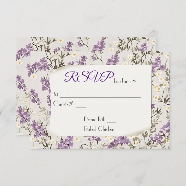 Wedding Lilacs RSVP (Front/Back)