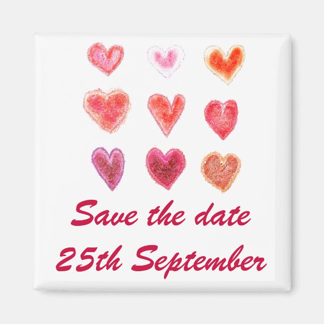 Wedding little hearts magnet (Front)