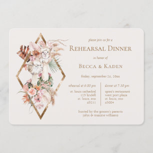 Wedding Llamas Rehearsal Dinner Invitation