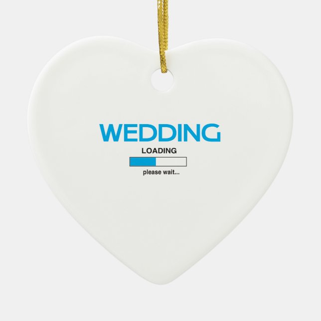 Wedding Loading Ceramic Tree Decoration (Front)