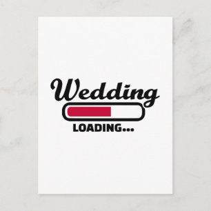 Wedding loading postcard