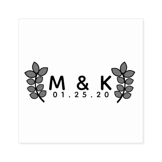 Wedding Logo Branch Self Inking Rubber Stamp (Imprint)