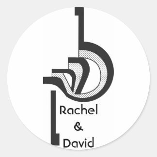 Wedding Logo Classic Round Sticker