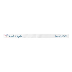 Wedding Logo Favour Baseball Ring Satin Ribbon