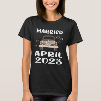 Wedding Love April 2023 Married T-Shirt