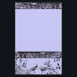 WEDDING LOVE BIRDS  black and blue Stationery<br><div class="desc">An elegant and classy stationary design.</div>