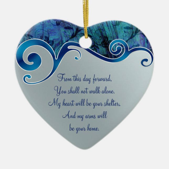 Wedding Love Heart Favour Ornament (Front)