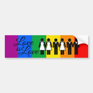 WEDDING LOVE IS LOVE 2 -.png Bumper Sticker