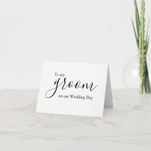 Wedding Love Message To Groom Card (Front)