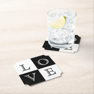 Wedding Love Paper Coaster Set