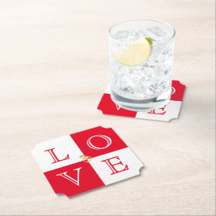 Wedding Love Paper Coaster Set