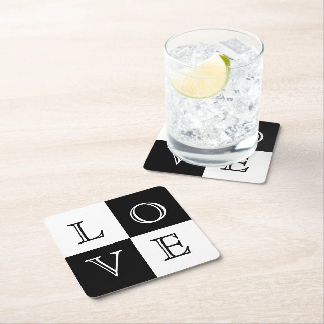 Wedding Love Paper Coaster Set (Insitu)