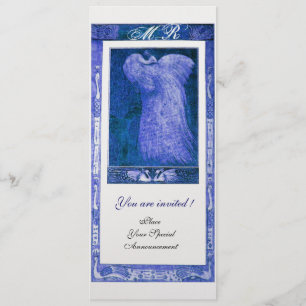 WEDDING LOVE PEACOCK MONOGRAM Blue White Programme