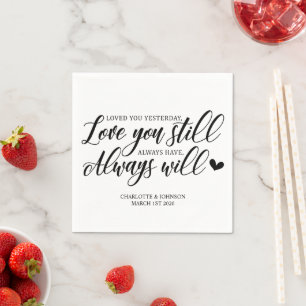 Wedding Love Quote Napkin