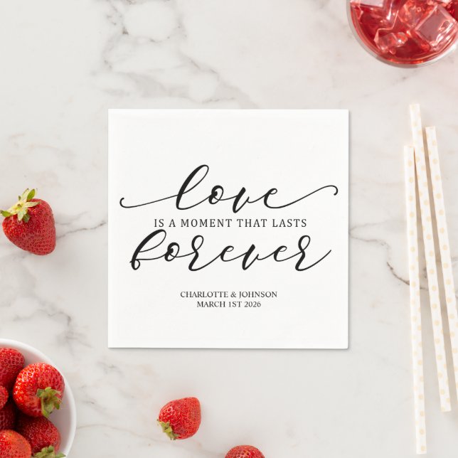 Wedding Love Quote Napkin (Insitu)