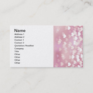 Wedding Love Vector Background shiny pink hearts Business Card