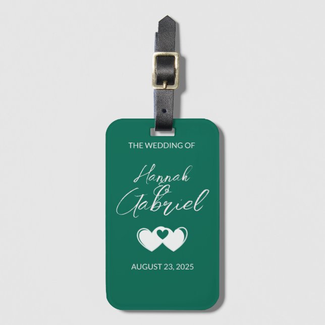 Wedding  luggage tag (Front Vertical)