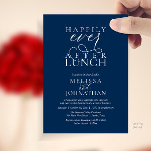 Wedding Lunch Invites, Elegant Happily Ever After Invitation