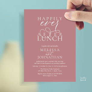 Wedding Lunch Invites, Elegant Happily Ever After Invitation
