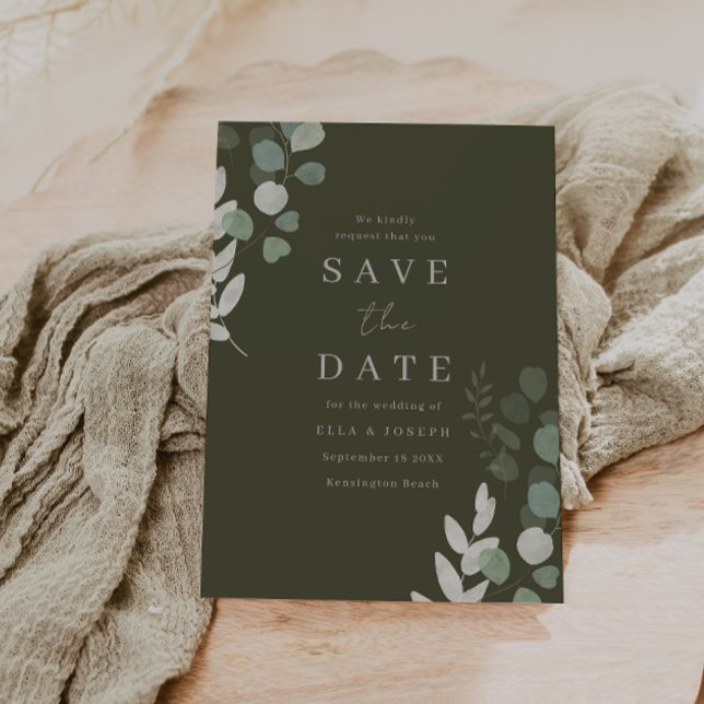 Wedding Luxury: Divine Olive Greenery Wedding Save The Date (Creator Uploaded)