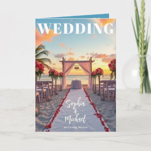 Wedding Magazine All in One Beach Invitation