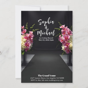 Wedding Magazine Cover Floral Invitation