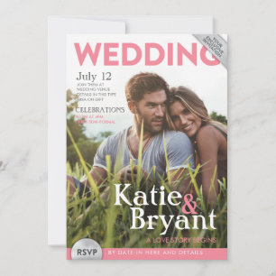 Wedding Magazine cover invitation 