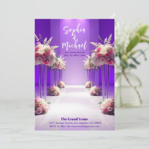 Wedding Magazine Cover Purple Invitation