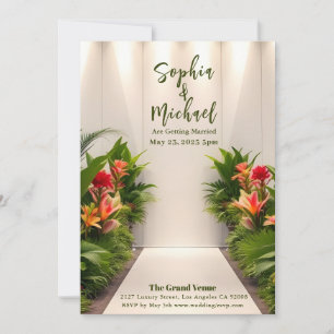 Wedding Magazine Cover Tropical Invitation
