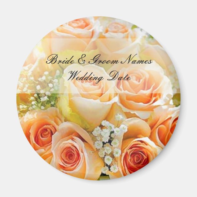 Wedding Magnet Favour Template (Front)