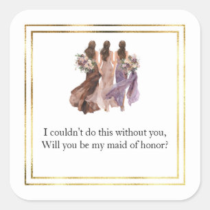 Wedding Maid of Honour Gift Stickers