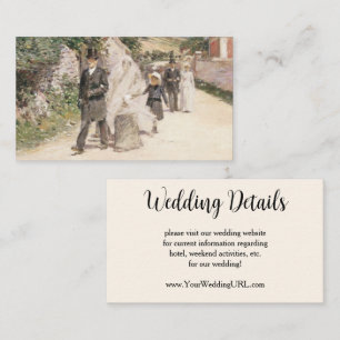 Wedding March by Robinson, Impressionism Wedding Enclosure Card