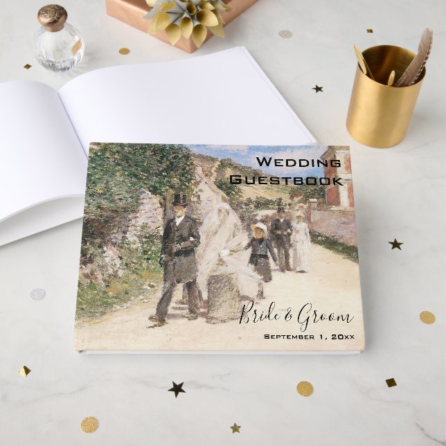 Wedding March by Robinson, Impressionism Wedding Guest Book (Front Open)