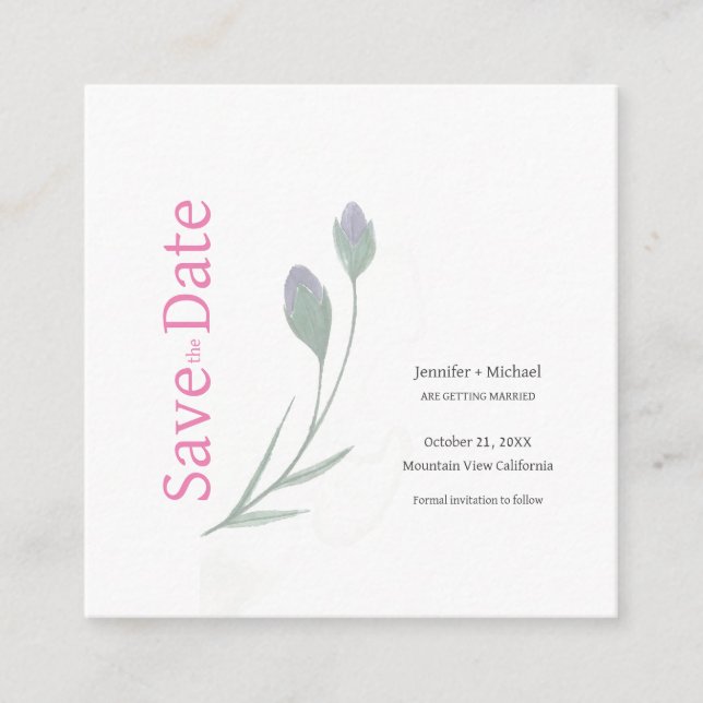 Wedding Marriage Calligraphy Floral Black White Enclosure Card (Front)