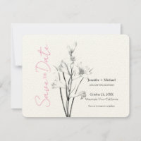 Wedding Marriage Calligraphy Floral Black White
