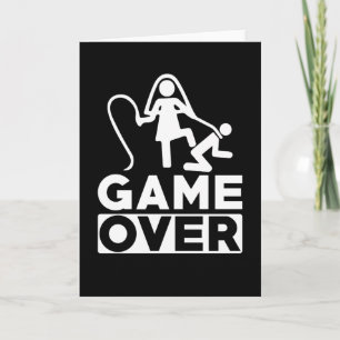 Wedding Marriage Husband Game Over Card
