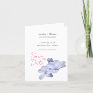 Wedding Marriage Minimalist Calligraphy Floral  Announcement
