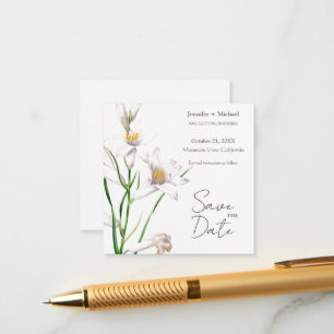 Wedding Marriage Minimalist Calligraphy Floral Enclosure Card