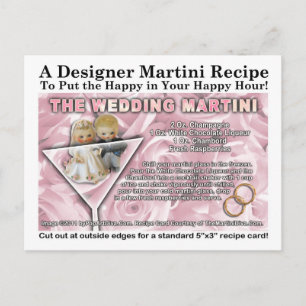 Wedding Martini Recipe Postcard