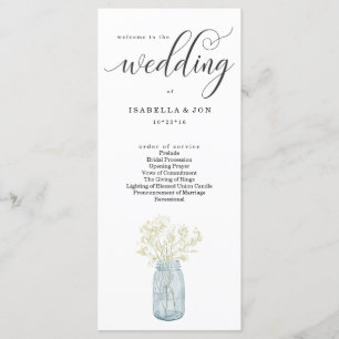 Wedding Mass / Ceremony Program Fan Programme