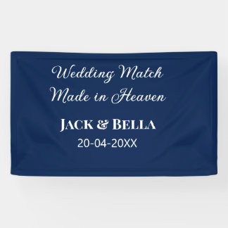 Wedding Match made in heaven wedding favours blue  Banner