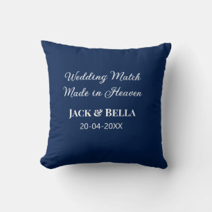 Wedding Match made in heaven wedding favours blue Cushion