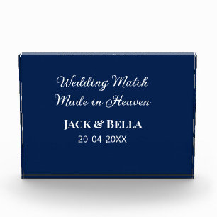 Wedding Match made in heaven wedding favours blue  Photo Block