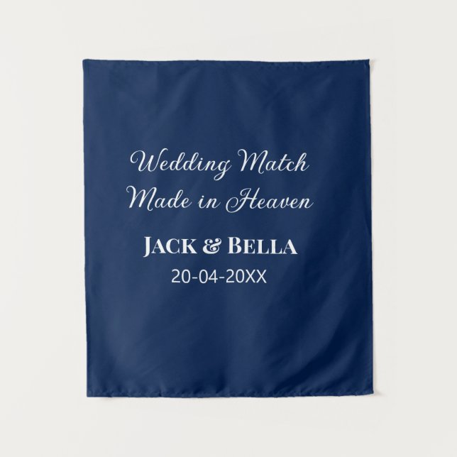 Wedding Match made in heaven wedding favours blue  Tapestry (Front)