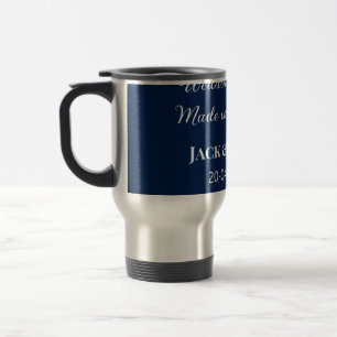 Wedding Match made in heaven wedding favours blue  Travel Mug
