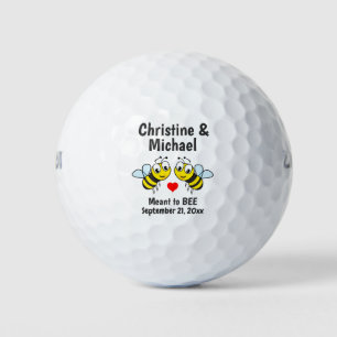Wedding Meant to Bee Heart Cute Favour Golf Balls