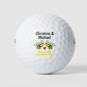 Wedding Meant to Bee Heart Cute Favour Golf Balls